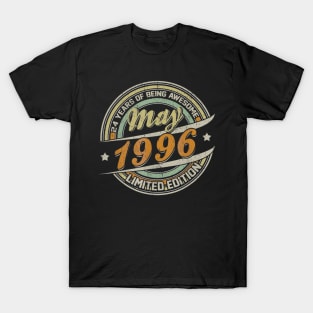 Born In MAY 1996 Limited Edition 24th Birthday Gifts T-Shirt